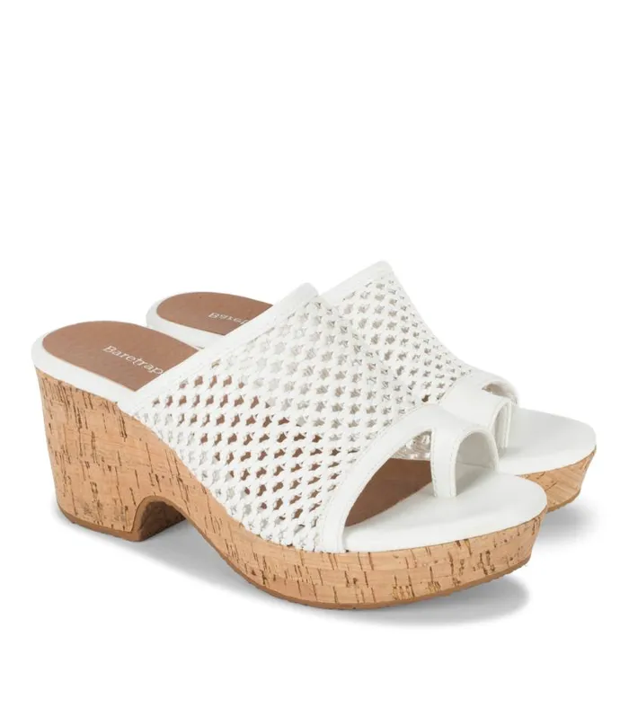 Women Baretraps Slides and Slip On Sandals Bethie Wedge Sandal White Women Baretraps Slides and Slip On Sandals Bethie Wedge Sandal White