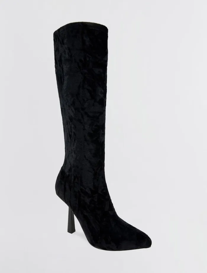 Women BCBG Shoes Isra Boot Black Velvet