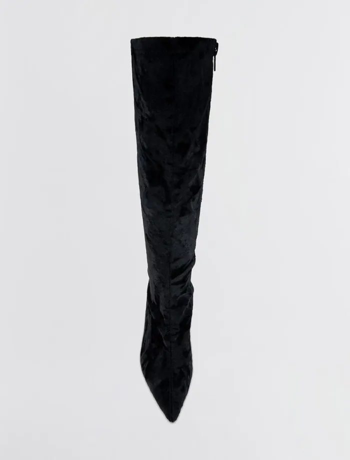 Women BCBG Shoes Isra Boot Black Velvet Women BCBG Shoes Isra Boot Black Velvet