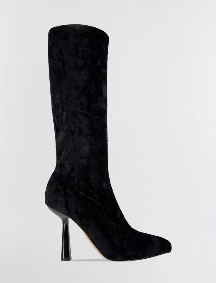 Women BCBG Shoes Isra Boot Black Velvet Women BCBG Shoes Isra Boot Black Velvet