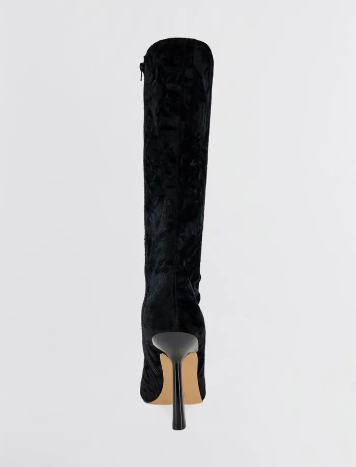 Women BCBG Shoes Isra Boot Black Velvet Women BCBG Shoes Isra Boot Black Velvet