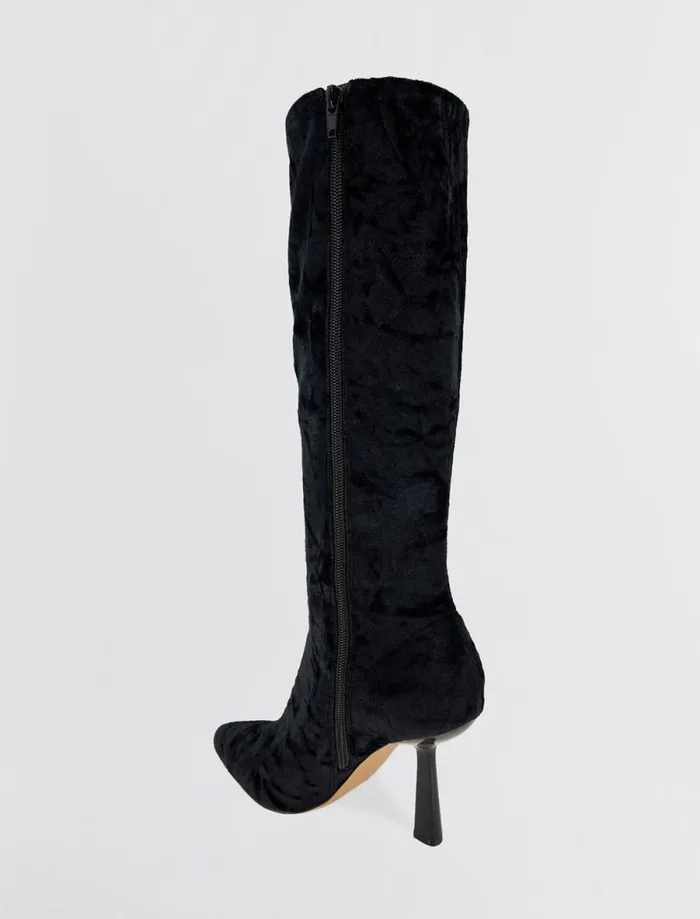 Women BCBG Shoes Isra Boot Black Velvet Women BCBG Shoes Isra Boot Black Velvet