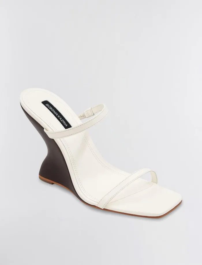 Women BCBG Shoes Westa Wedge Heel Gardenia