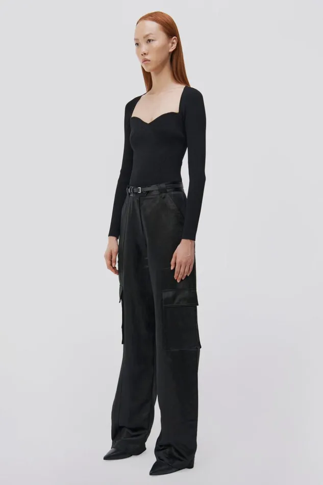Women Beatriz Pant Black Jonathan Simkhai Pants and Bottoms