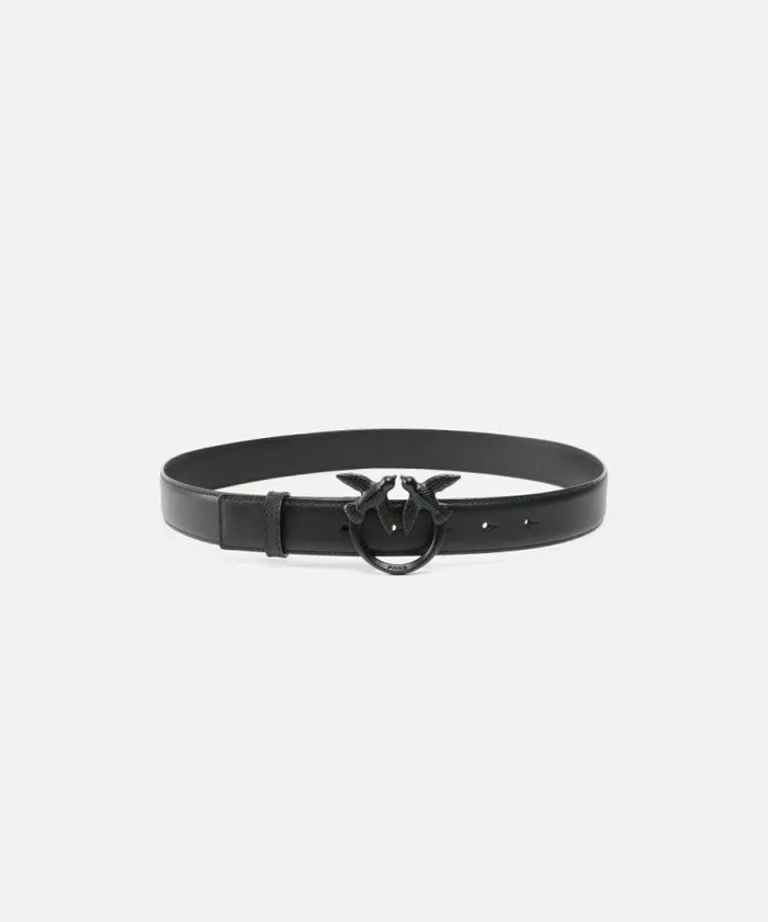 Women Belts Pinko Belt With Colored Buckle 3cm Limo Black Block Colour
