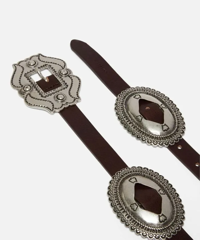 Women Belts Pinko Belt With Large Buckle 2cm Dark Brownold Silver Women Belts Pinko Belt With Large Buckle 2cm Dark Brownold Silver
