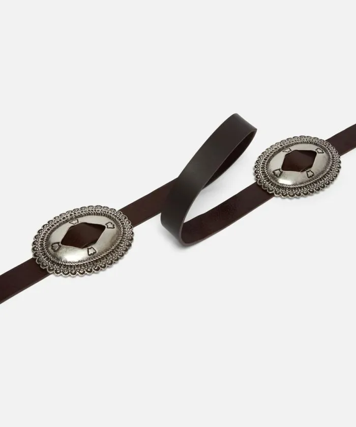 Women Belts Pinko Belt With Large Buckle 2cm Dark Brownold Silver Women Belts Pinko Belt With Large Buckle 2cm Dark Brownold Silver