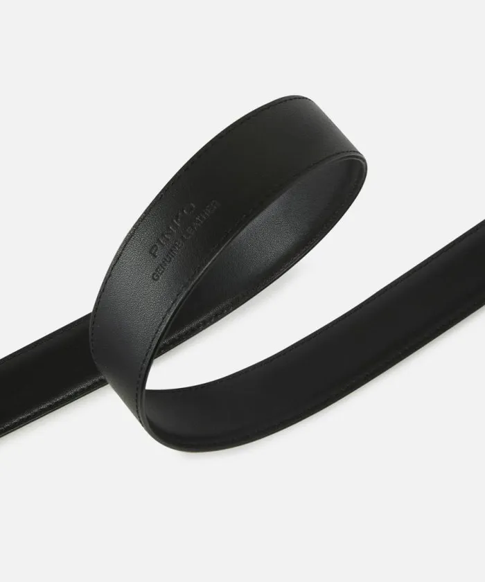 Women Belts Pinko Love Birds Leather Belt 3cm Blackantique Gold Women Belts Pinko Love Birds Leather Belt 3cm Blackantique Gold
