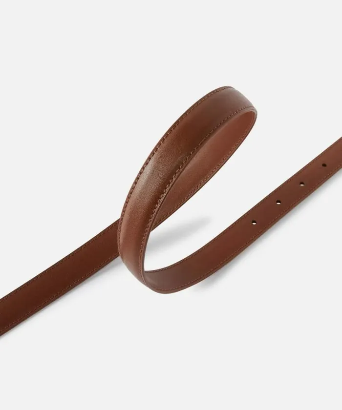 Women Belts Pinko Love Birds Thin Leather Belt 2cm Tanantiquegold Women Belts Pinko Love Birds Thin Leather Belt 2cm Tanantiquegold