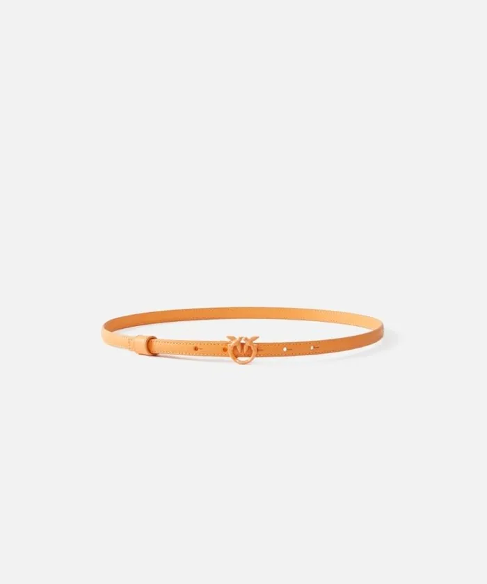 Women Belts Pinko Superthin Colourblock Love Birds Belt 1cm Pumpkin Colour Block Women Belts Pinko Superthin Colourblock Love Birds Belt 1cm Pumpkin Colour Block