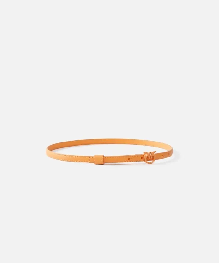 Women Belts Pinko Superthin Colourblock Love Birds Belt 1cm Pumpkin Colour Block Women Belts Pinko Superthin Colourblock Love Birds Belt 1cm Pumpkin Colour Block