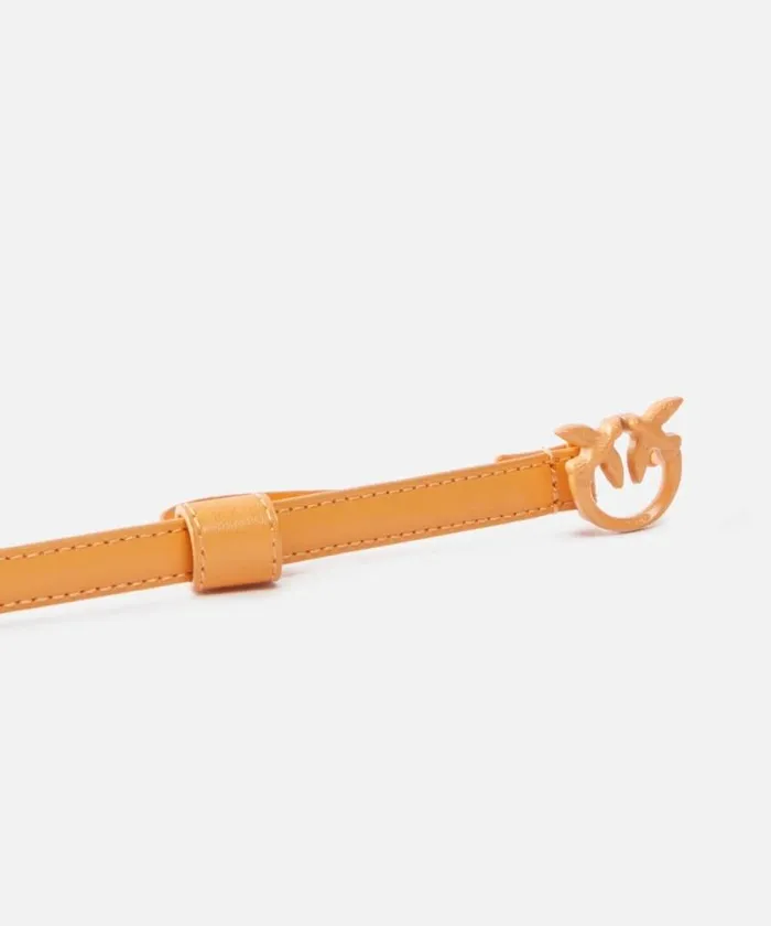 Women Belts Pinko Superthin Colourblock Love Birds Belt 1cm Pumpkin Colour Block Women Belts Pinko Superthin Colourblock Love Birds Belt 1cm Pumpkin Colour Block