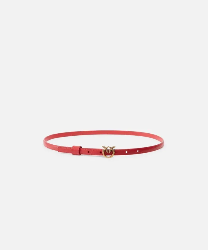 Women Belts Pinko Thin Belt With Love Birds Buckle 1cm Redantiquegold