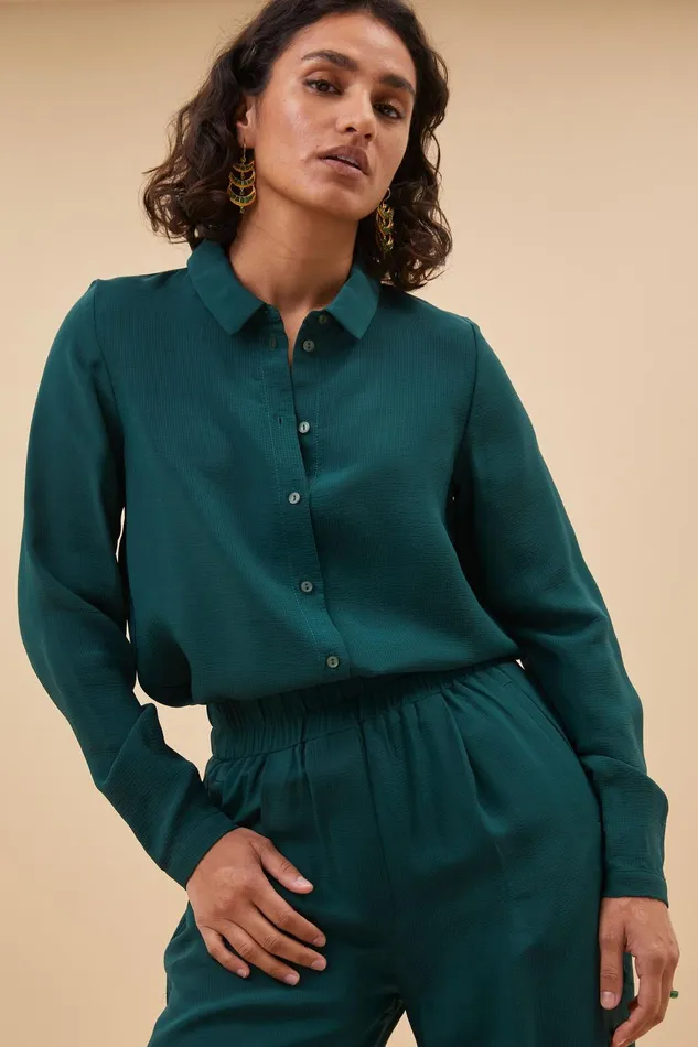 Women Benji Satin Stripe Pants Dark Pine Bybar Trousers
