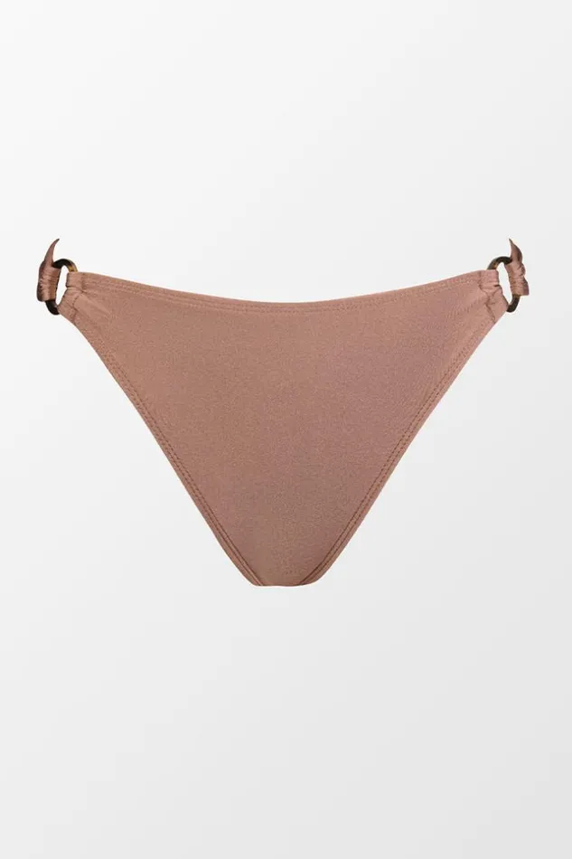 Women Bikini Bottoms Cupshe Strawberry Fields Forever ORing Low Rise Bikini Bottom Brown
