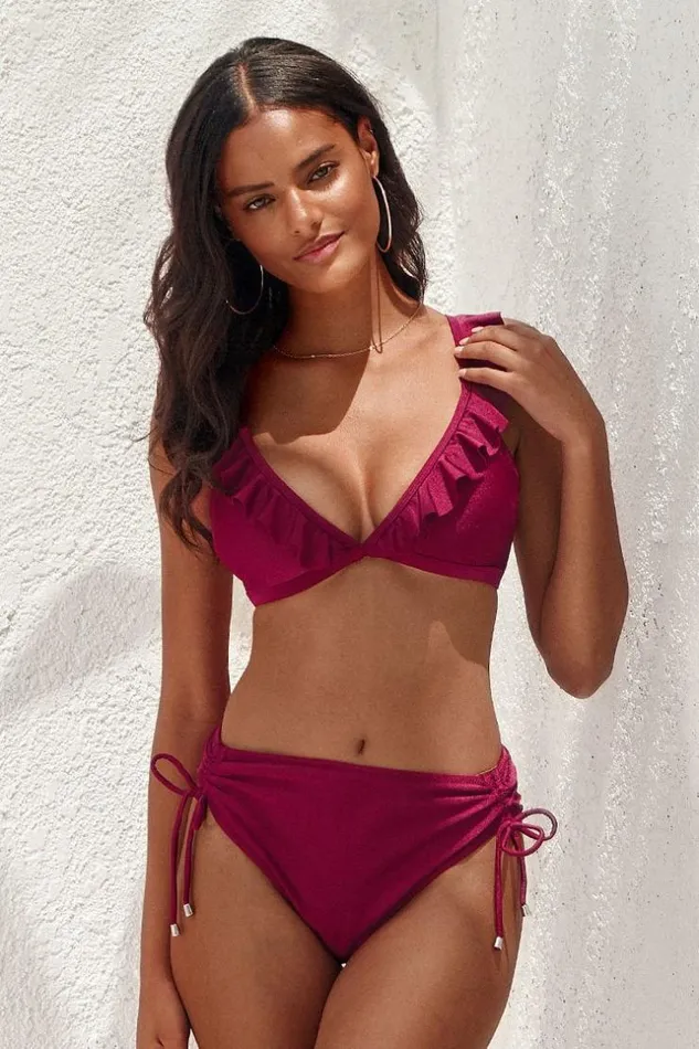 Women Bikini Sets Cupshe Savannah Burgundy Ruffle Crisscross Drawstring Bikini Burgundy Women Bikini Sets Cupshe Savannah Burgundy Ruffle Crisscross Drawstring Bikini Burgundy