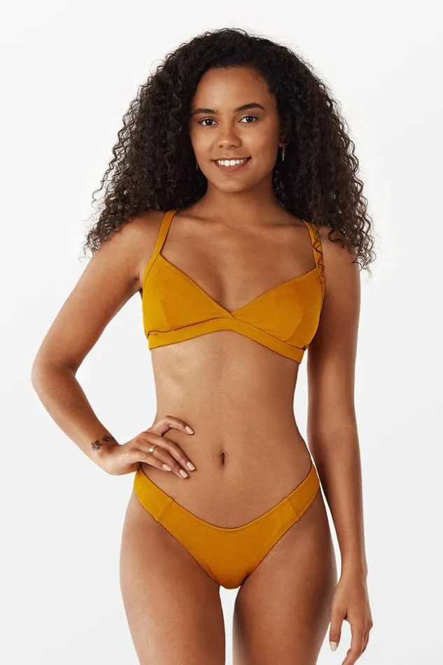 Women Bikini Sets Cupshe Summer Cutout Criss Cross Bikini Yellow