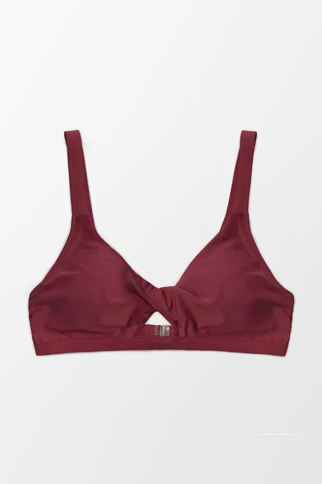 Women Bikini Tops Cupshe Piper Twist Keyhole Bikini Top Red