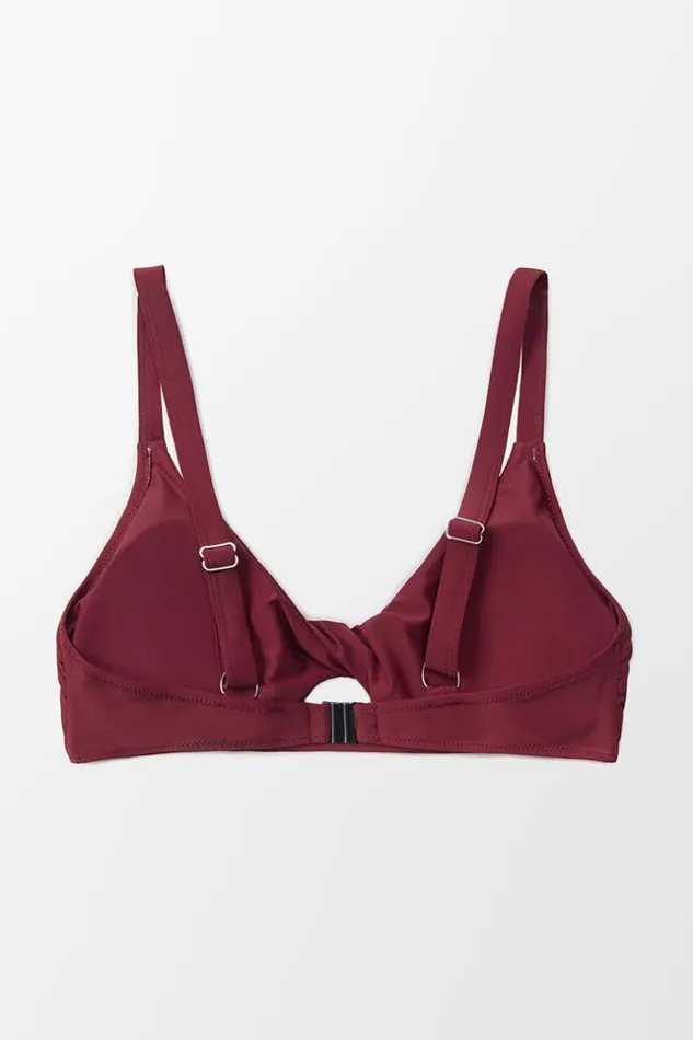 Women Bikini Tops Cupshe Piper Twist Keyhole Bikini Top Red