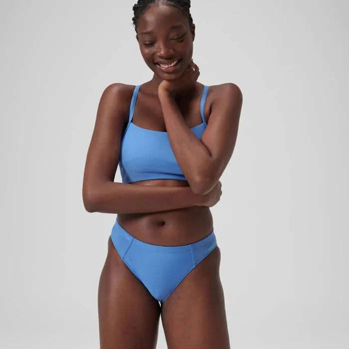 Women Bikinis and Tankinis Speedo Women039s Solid Classic Bikini Bottom Blue