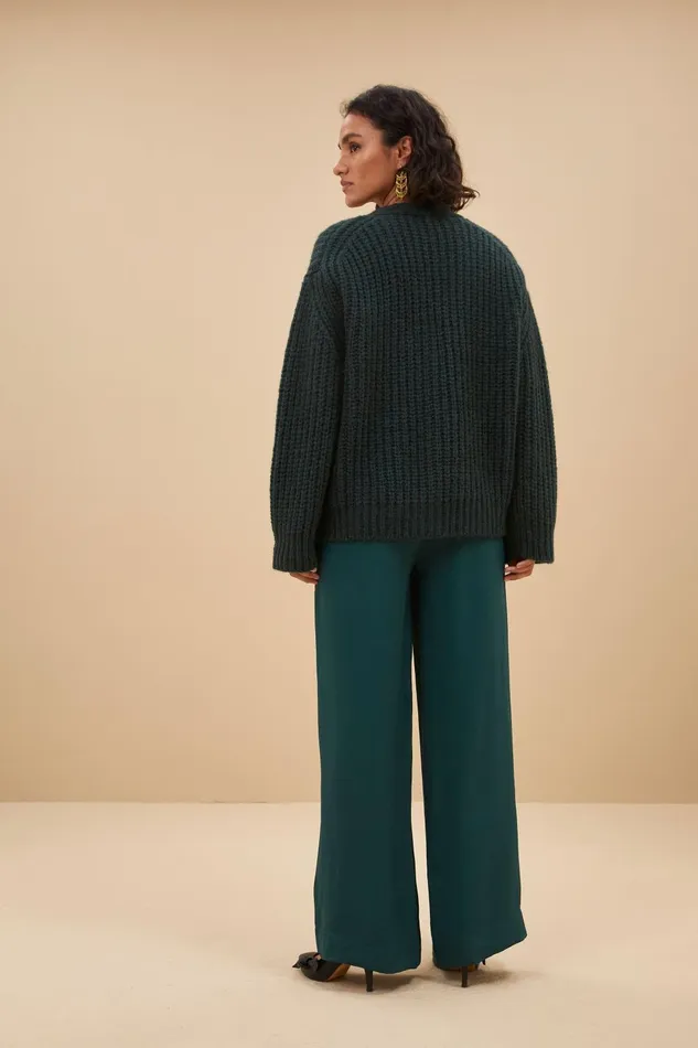 Women Bobbi Cardigan Dark Green Bybar Cardigans