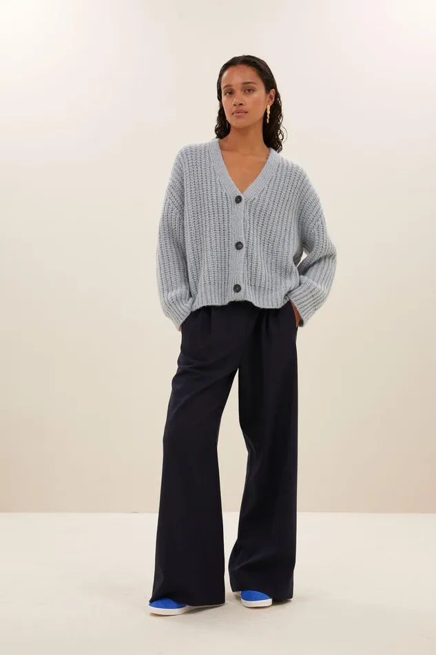 Women Bobbi Cardigan Steel Blue Bybar Cardigans