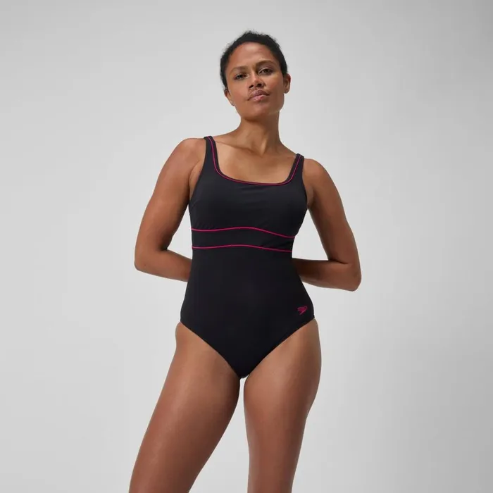 Women BodyShaping Speedo Women039s Shaping Contour Eclipse Swimsuit BlackPurple