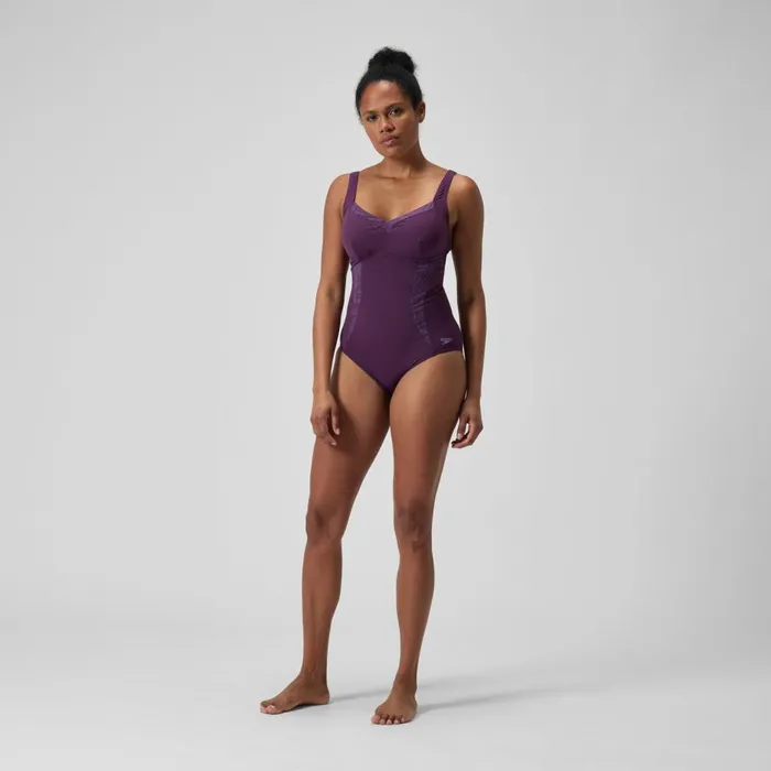 Women BodyShaping Speedo Women039s Shaping Printed LunaElustre Swimsuit Purple Women BodyShaping Speedo Women039s Shaping Printed LunaElustre Swimsuit Purple