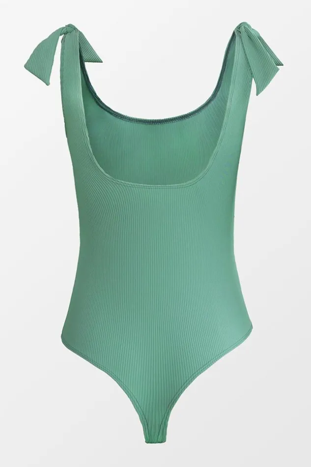 Women Bodysuits Cupshe Novalee Bowknot Bodysuit Green