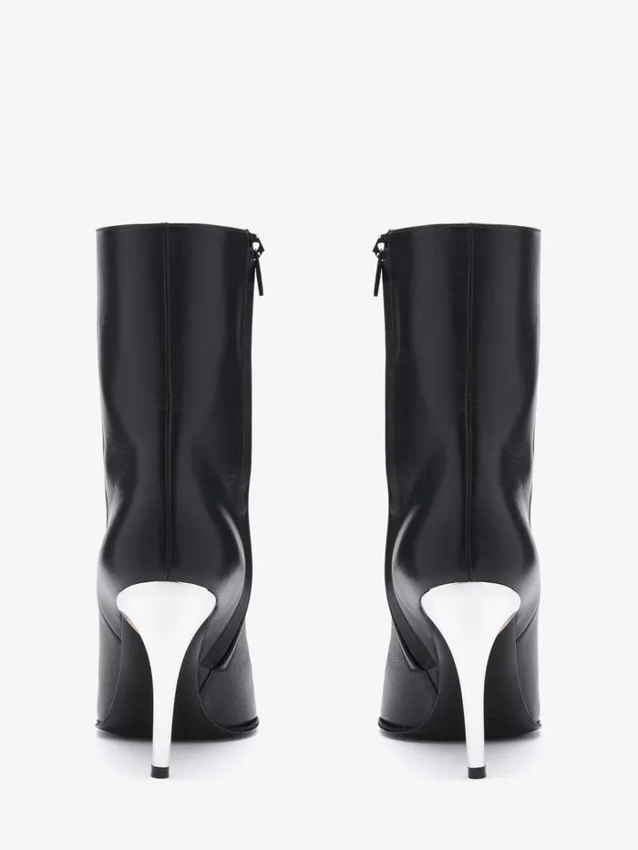 Women Boots Alexander McQueen Armadillo Ankle Boot Blacksilvergold