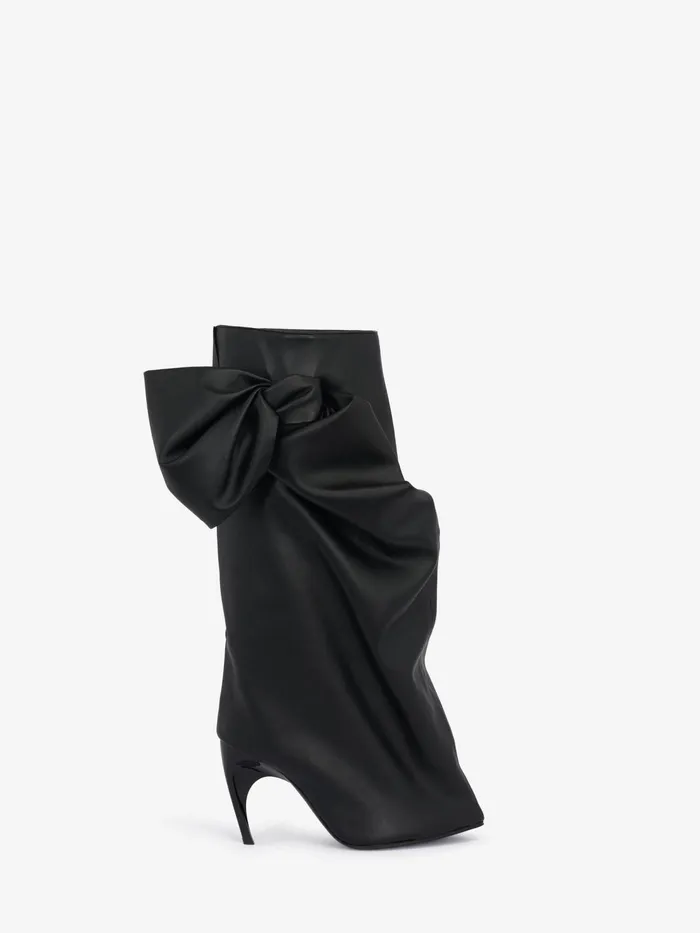 Women Boots Alexander McQueen Armadillo Bow Boot Black