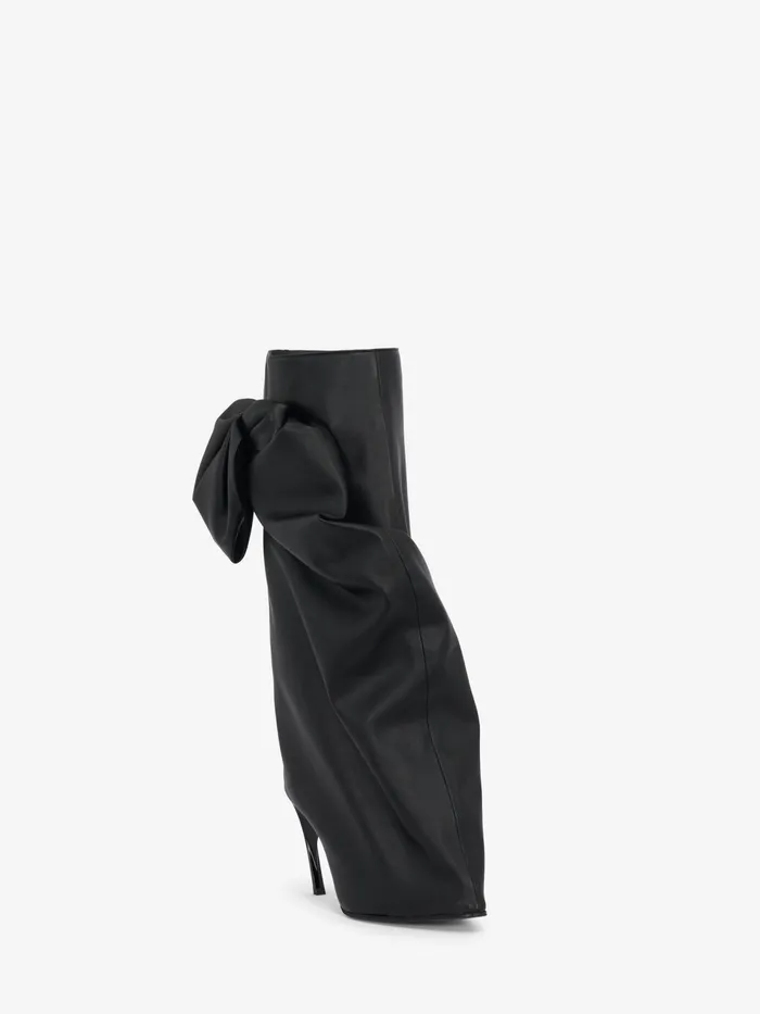 Women Boots Alexander McQueen Armadillo Bow Boot Black