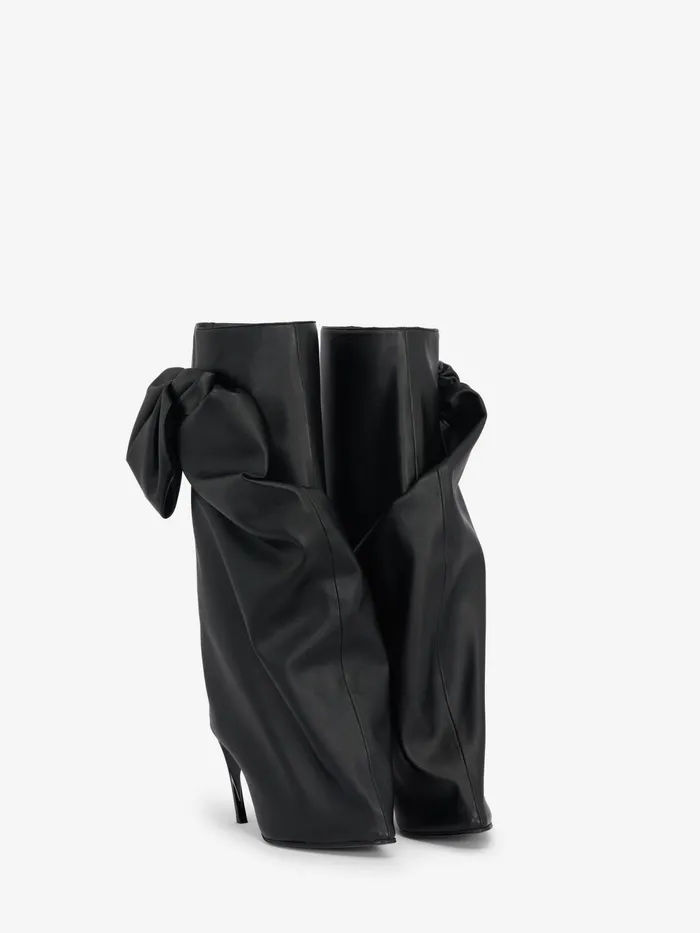 Women Boots Alexander McQueen Armadillo Bow Boot Black