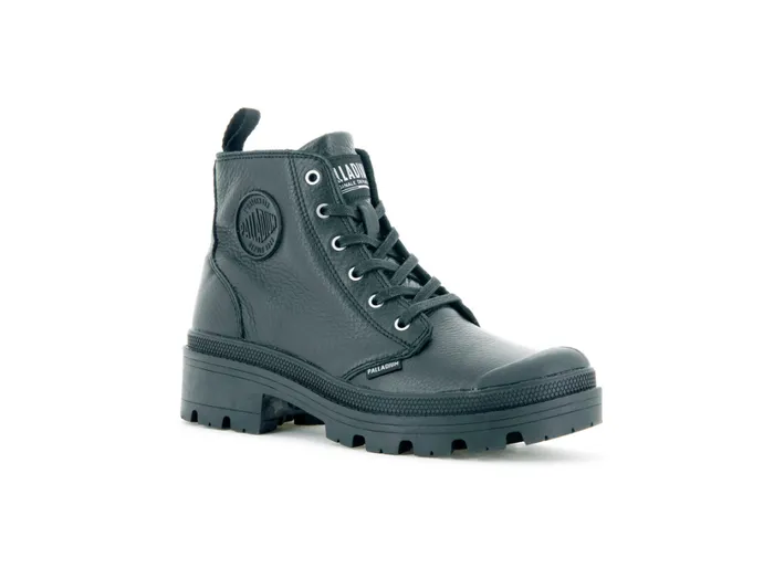 Women Boots PALLADIUM PALLABASE LEATHER Blackblack Women Boots PALLADIUM PALLABASE LEATHER Blackblack