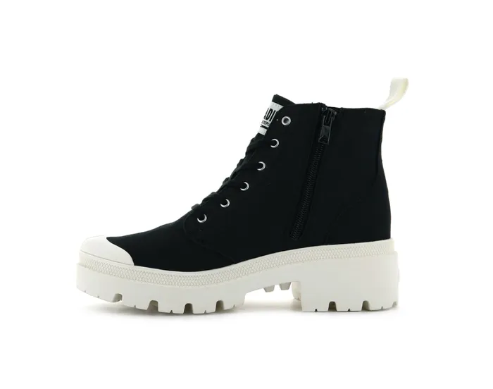 Women Boots PALLADIUM PALLABASE TWILL Black Women Boots PALLADIUM PALLABASE TWILL Black