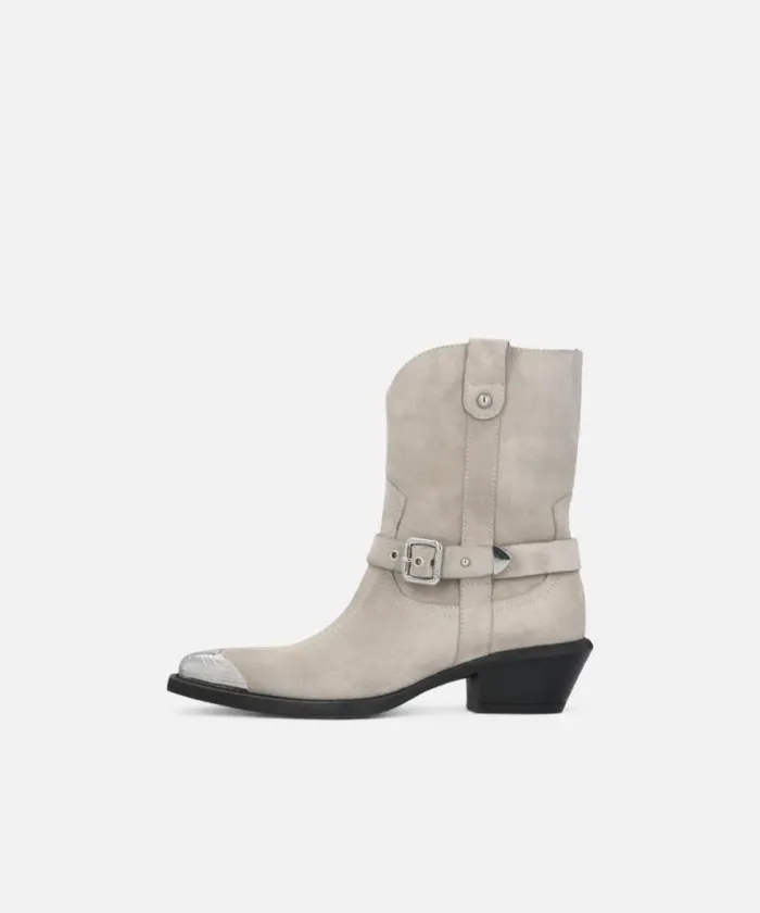 Women Boots Pinko Texas Suede Boots With Metal Toe Sand Women Boots Pinko Texas Suede Boots With Metal Toe Sand