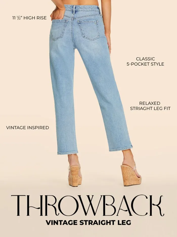 Women Bottoms Jessica Simpson Throwback Straight Jeans In Feel The Love