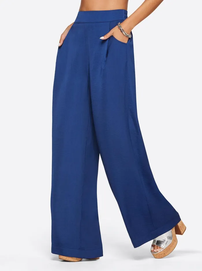 Women Bottoms Jessica Simpson Winnie Wide Leg Pants In Medieval Blue