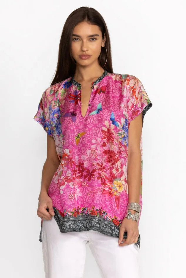 Women BOUQUET FRAME PARADE BLOUSE Frame Johnny Was Tops