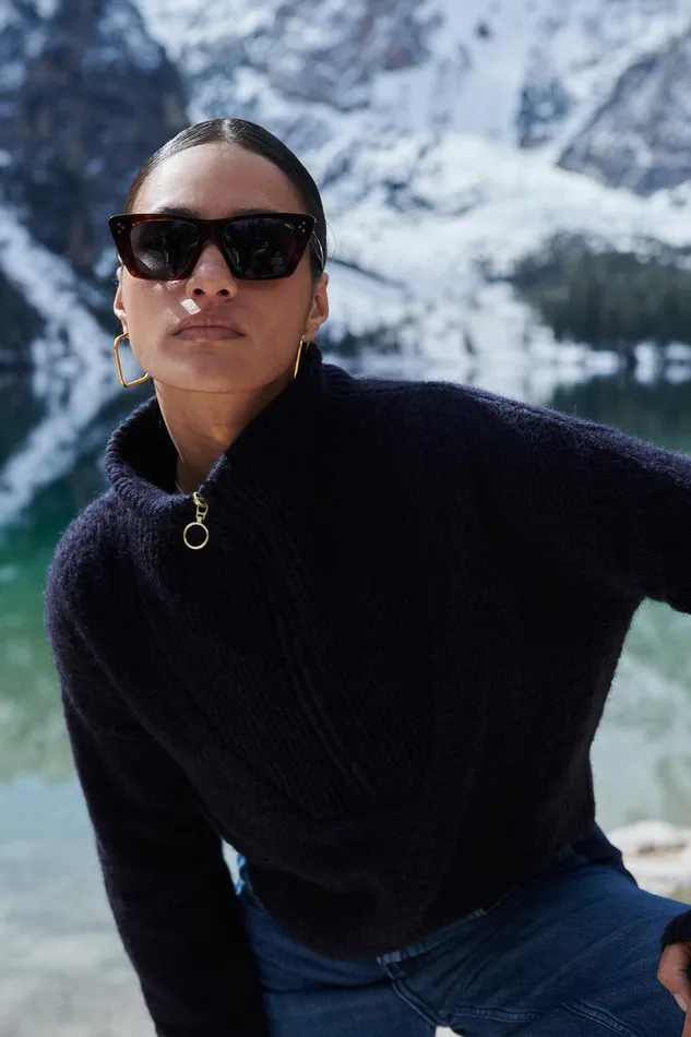 Women Boxy Beau Pullover Midnight Bybar Pullovers