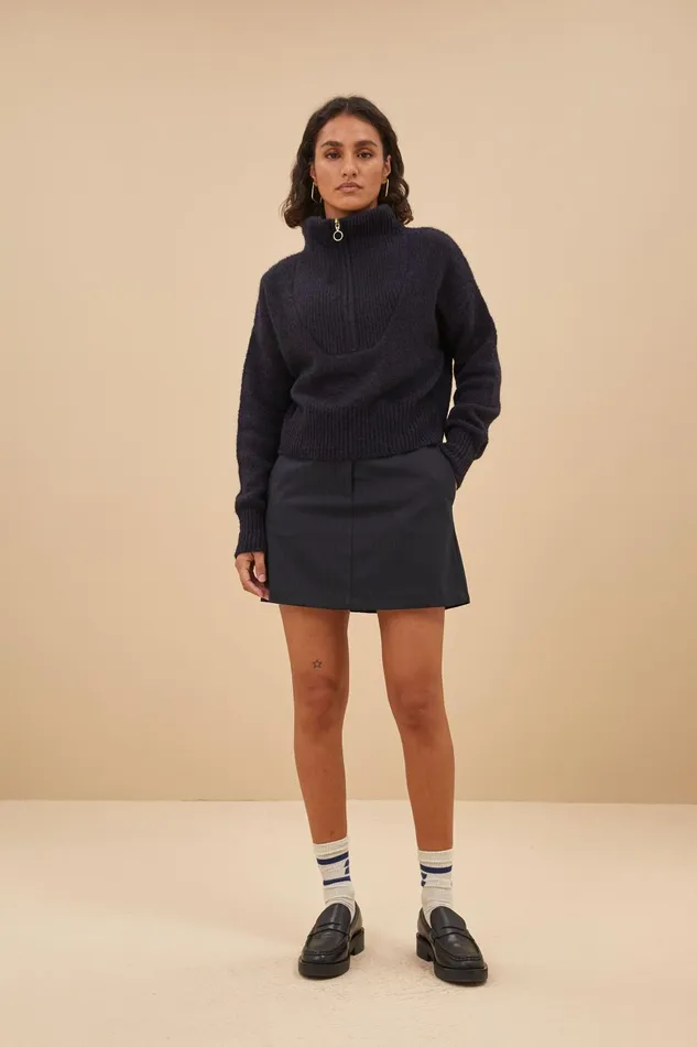 Women Boxy Beau Pullover Midnight Bybar Pullovers