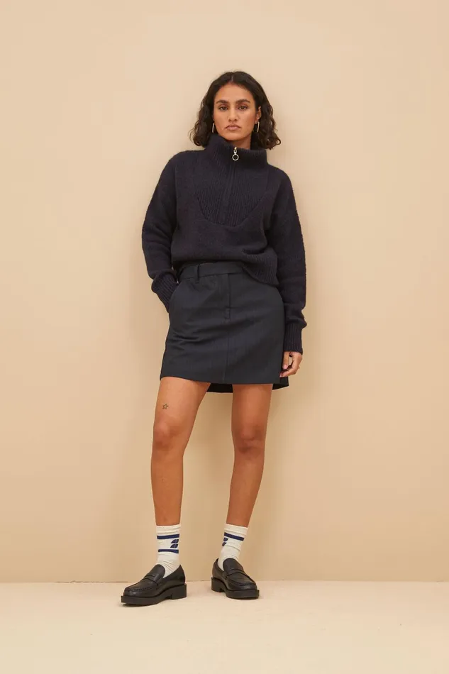Women Boxy Beau Pullover Midnight Bybar Pullovers