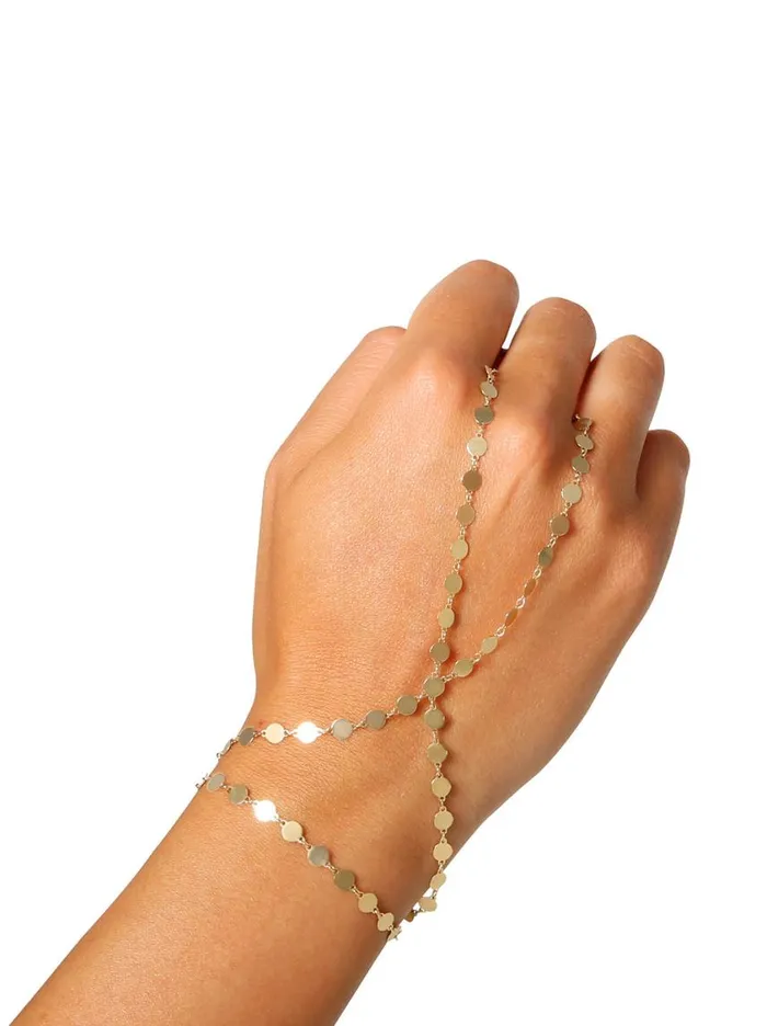 Women Bracelets Jessica Simpson Demi Fine Hand Chain In Gold Confetti
