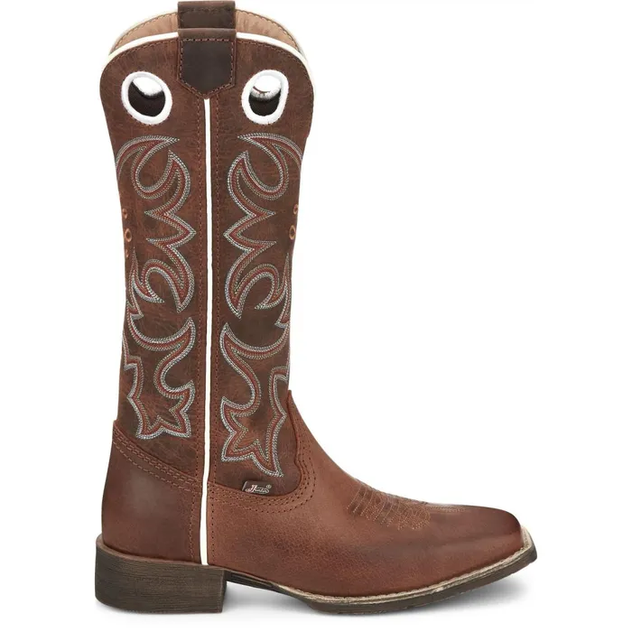 WOMEN Cam 13034 Western Boot Leather Brown Justin Boots Western