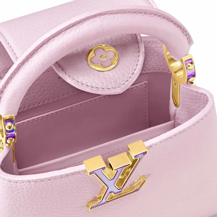 Women Capucines Bag Louis Vuitton Louis Vuitton M23326 LV SKI Capucines Mini Pearly Lilac 8211 Louis Vuitton Handbag Store