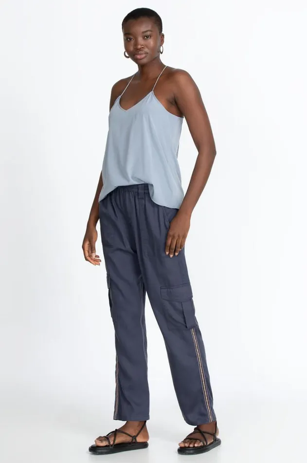 Women Cargo Pant Slate Johnny Was Bottoms