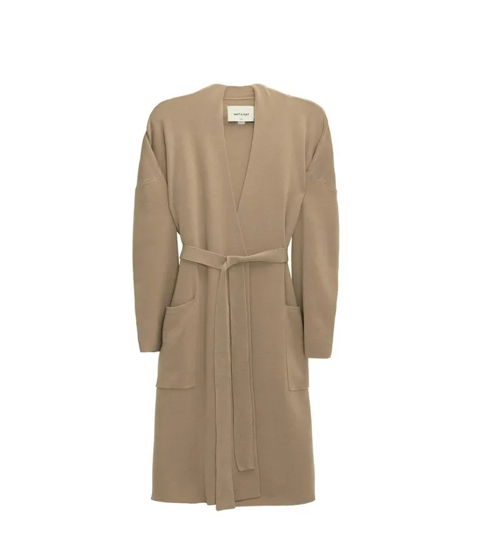 Women Carol Long Sleeve Cardigan Tan Matt and Nat Knitwear