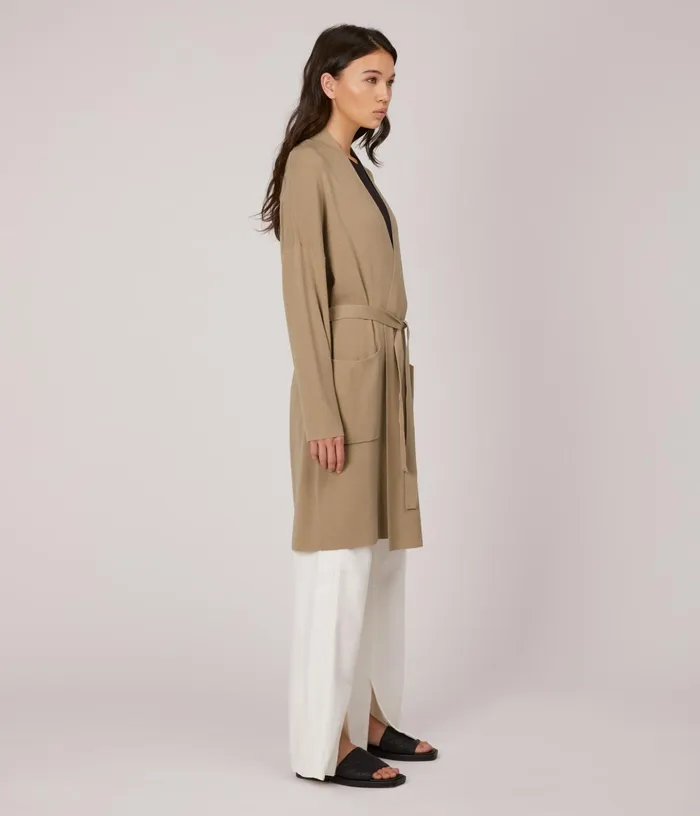 Women Carol Long Sleeve Cardigan Tan Matt and Nat Knitwear