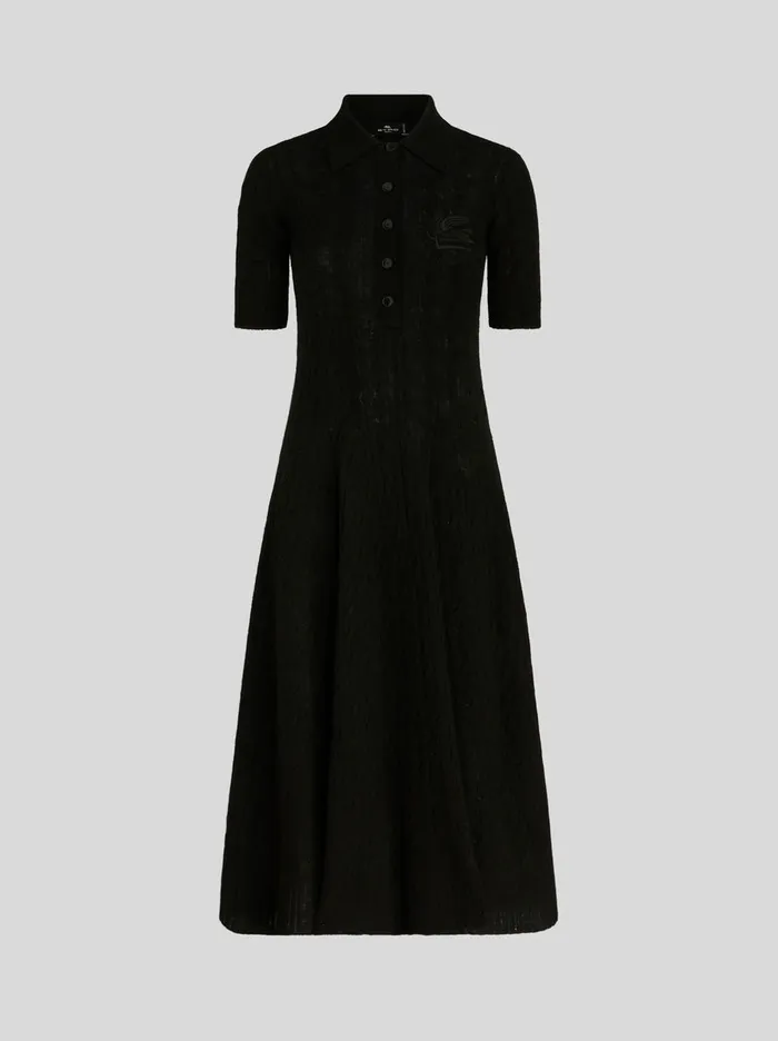 Women Cashmere Polo Dress With Logo Etro Knitwear