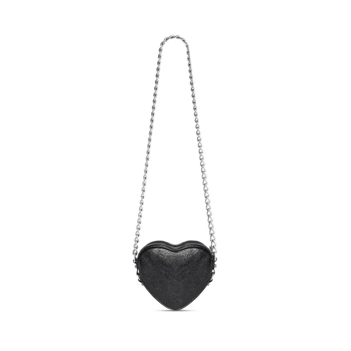 Women Chain Bags Balenciaga Le Cagole Heart Mini Bag In Black